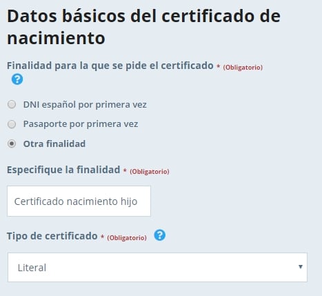 certificado de nacimiento de mi hijo online